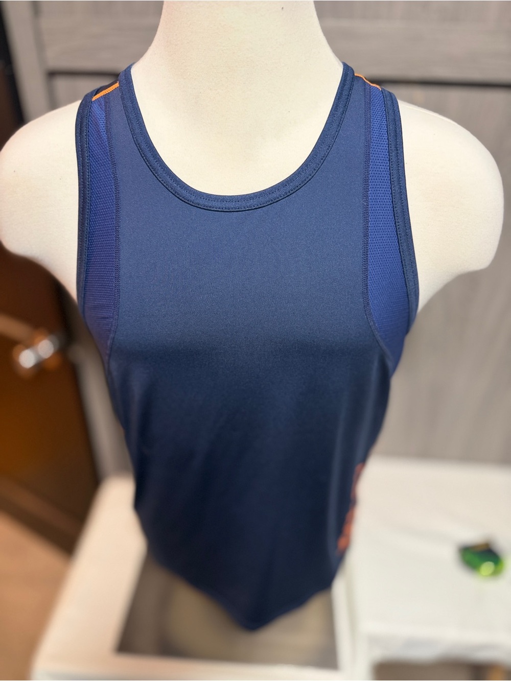 Nasty Pig Navy Tank Top with Orange Size Tag